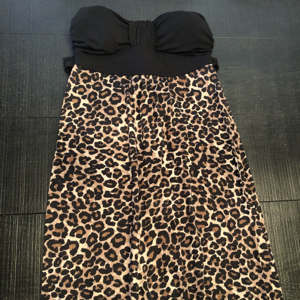 Leopard print maxi dress
